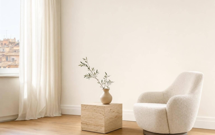 Ristrutturazione Roma: interno bianco e stile minimale