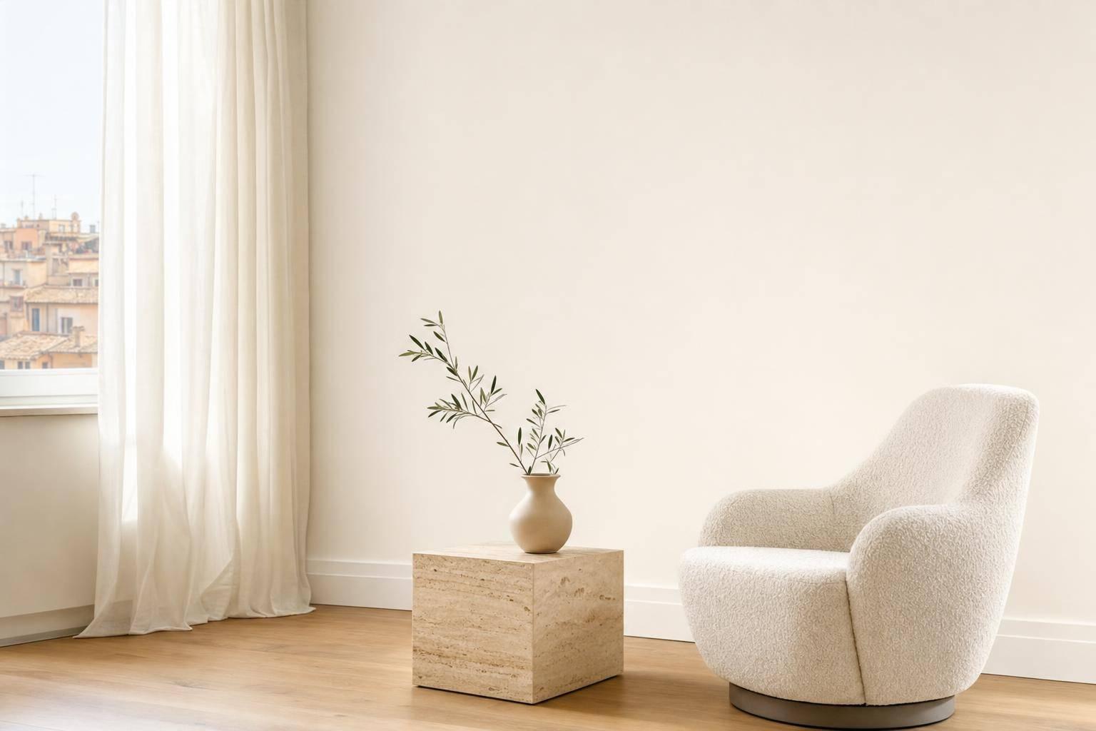 Ristrutturazione Roma: interno bianco e stile minimale